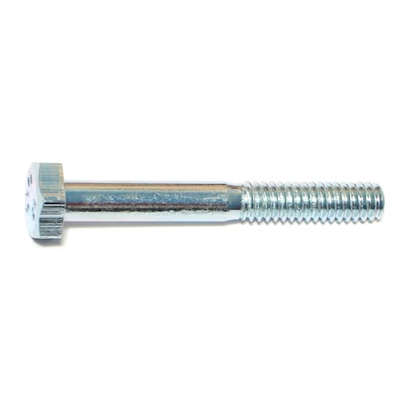 Midwest Fastener Grade 2, 1/4"-20 Hex Head Cap Screw, Zinc Plated Steel, 2 in L, 100 PK 00009